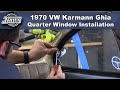 Jbugs  1970 vw karmann ghia  quarter  door window seal installation