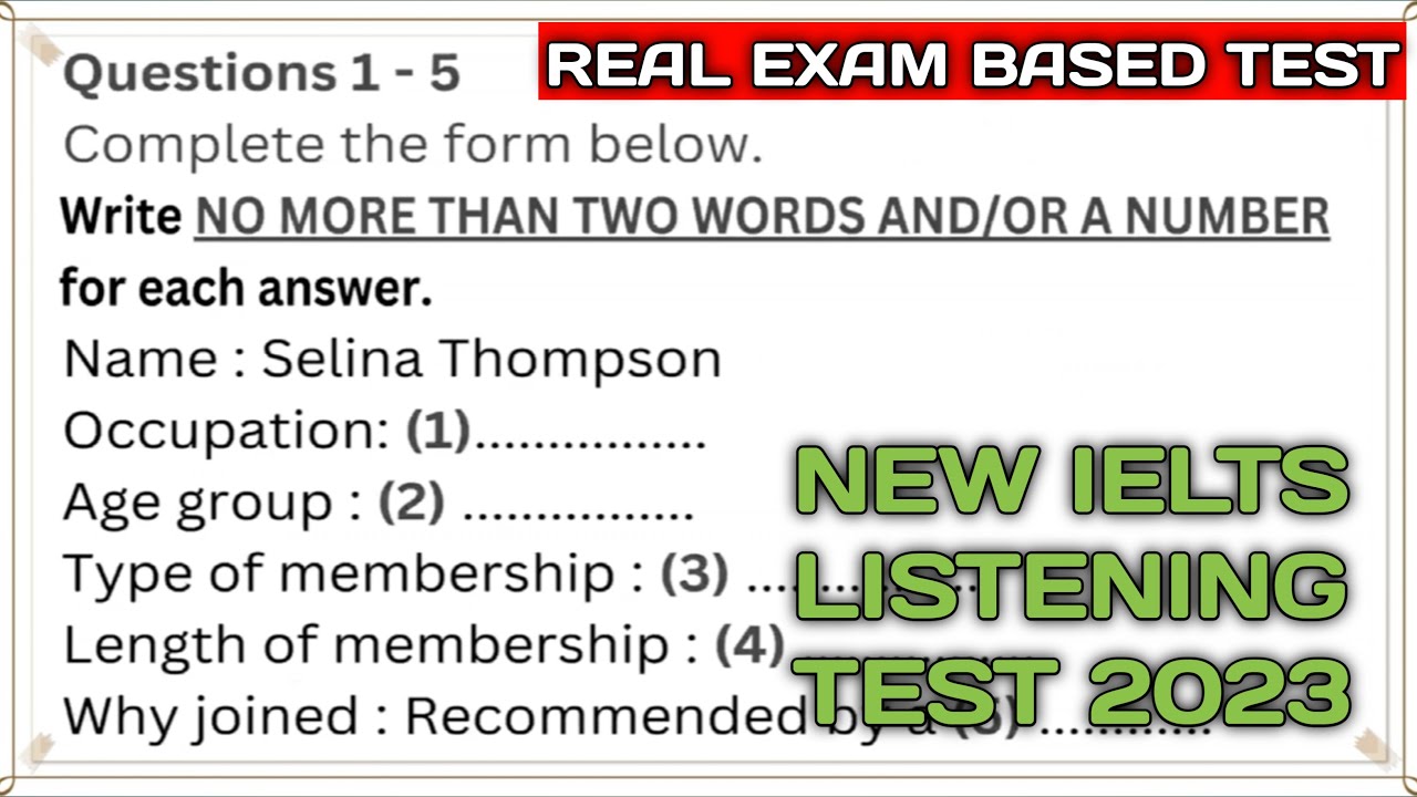 NEW IELTS LISTENING PRACTICE TEST WITH ANSWERS✨|| 13 FEB 2023