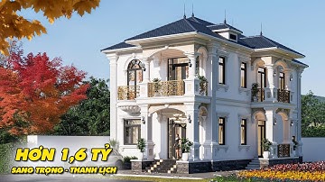 Ngôi nhà 2 tầng mái nhật có thiết kế Tân Cổ Điển sang trọng và nổi bật giá tầm 1,6 tỷ | MH05462