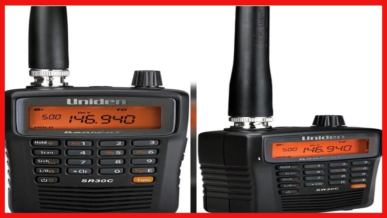 Uniden Bearcat SR30C, 500 Channel Compact Handheld Scanner, Close Call RF Capture, Turbo Search, PC