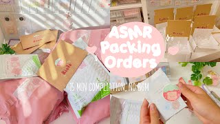 15 min ASMR packing orders compilation, no bgm | small business