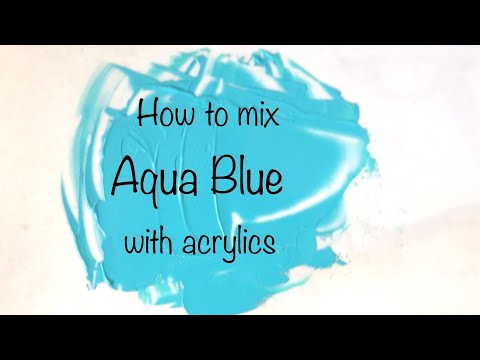 How To Make Aqua Blue | Acrylics | Asmr | Color Mixing 88