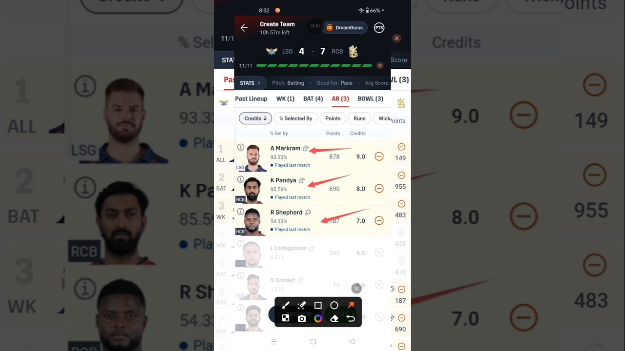 LSG vs RCB 59th IPL T20 Match | Dream11 