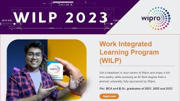 Wipro Work Integrated Learning Program job notification 2023