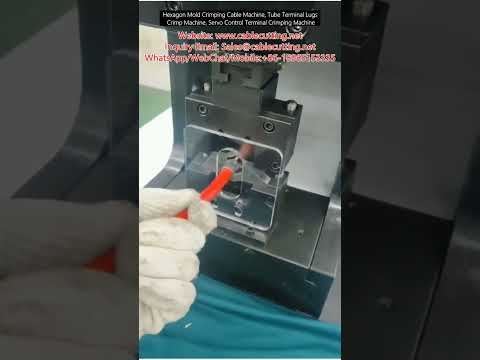 Hexagon Mold Crimping Cable Machine, Tube Terminal Lugs Crimp Machine, Servo Control Terminal Crimping