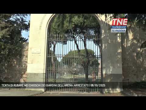TENTA DI RUBARE NEI CHIOSCHI DEI GIARDINI DELL'ARENA: ARRESTATO | 08/10/2025