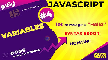 JavaScript in Tamil - #4  Variables | Rules & Scope