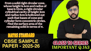 From a solid right circular cone, whose height is 6cm and radius of base is 12cm, a right circular c