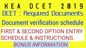 DCET required documents and schedule explained in detail| DCET 2019