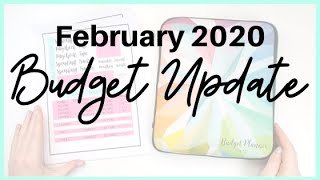 FEBRUARY BUDGET UPDATE: paycheck budget using my REAL NUMBERS! | 2020 Budget Planner