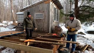 Canadian Homestead Couple Building Off Grid Sugar Shack -  Fighting the Snow to get things Done!