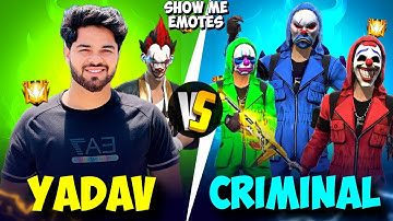 TOP 1 GLOBAL PLAYER VS 3 RED CREMINAL || GRANDMASTER PLAYER CALL ME NOOB || BADGE 99 VS HACKER