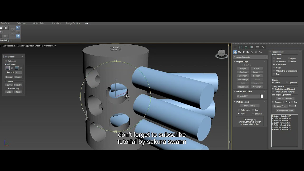 3ds max tuto 09 smoth boolean script -full tutorial - YouTube