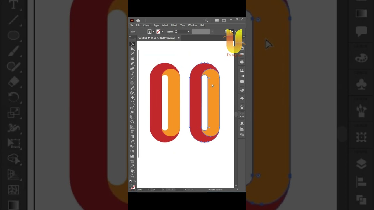 Modern 3D H logo design | Adobe illustrator tutorial 