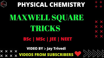 MAXWELL SQUARE TRICKS || THERMODYNAMICS || CSIR-NET || IIT JAM || BY :- JAY TRIVEDI