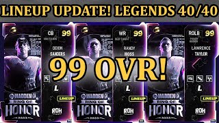99 OVR Lineup Legends Theme Team Randy Deion Barry Tony G LT Madden 23 Ultimate Team