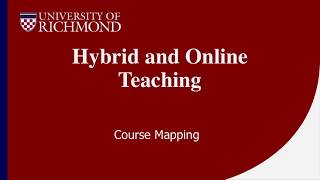 Pedagogy First   Course Mapping