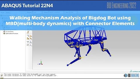 #ABAQUS_Tutorial | Walking Mechanism Analysis of Bigdog using MBD with connector elements | #22N4