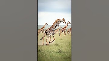 Can a Leopard Take Down a Giraffe This Big❓ #animals #battle #wildlife #leopard #giraffe