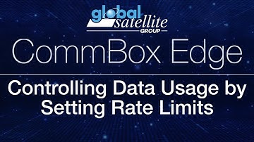 CommBox Edge by GLOBAL SATELLITE GROUP: Controlling Data Usage by Setting Rate Limits