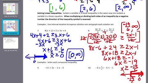 PreCalc P.9 Linear Inequalities and Absolute Value Inequalities