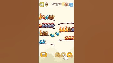 Bird sort color | Level 125... #shorts #youtubeshorts