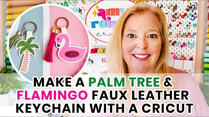 Make a Palm Tree & Flamingo Faux Leather Keychain with a Cricut