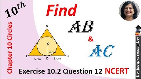 A triangle ABC is drawn to circumscribe a circle of radius 4 cm such that the segments BD and DC