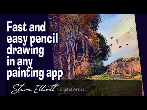 Fast and Easy pencil and wash drawing in Rebelle 4
