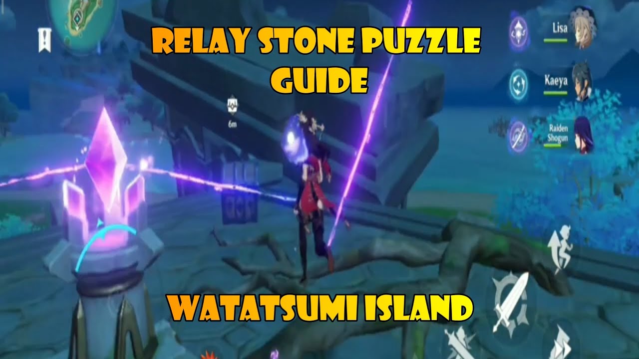 Relay stone puzzle guide watatsumi island genshin impact YouTube
