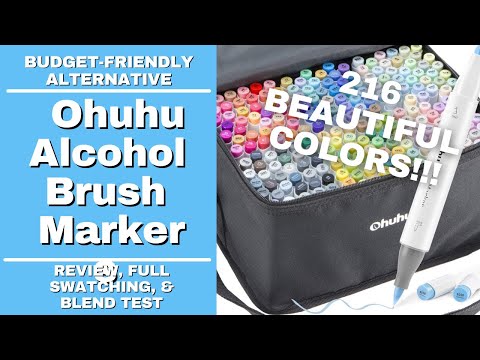 Ohuhu Alcohol Art Markers Set 216 Color Double Tipped Brush