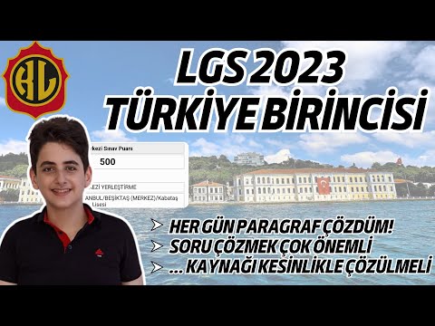 LGS 2023 Türkiye Birincisi | Kabataş Erkek Lisesi 500 Tam Puan!