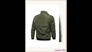 Men's Plus Size Zip Up Lightweight Bomber Jacket