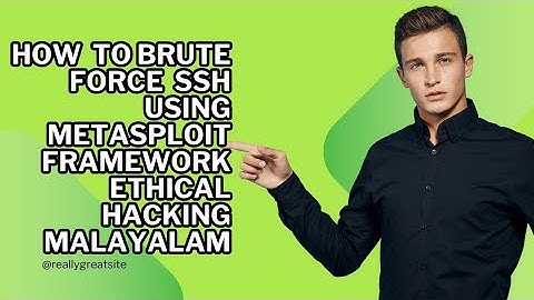 How To Brute Force SSH Using Metasploit Framework Ethical Hacking Tutorial Malayalam