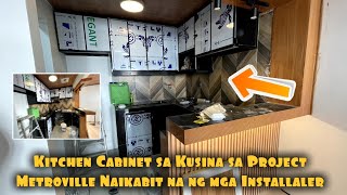 Kitchen Cabinet sa Kusina sa Project Metroville naikabit na ng mga Installer