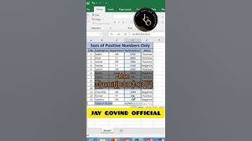 Excel_Tips_&_Tricks_Sumif #excel #msexcel #tricks #shorts #viral #trending #youtubeshorts #computer