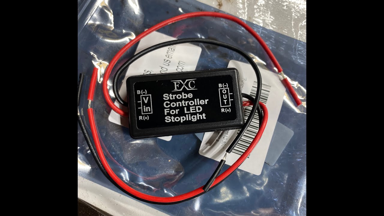 LED stoplight strobe install YouTube