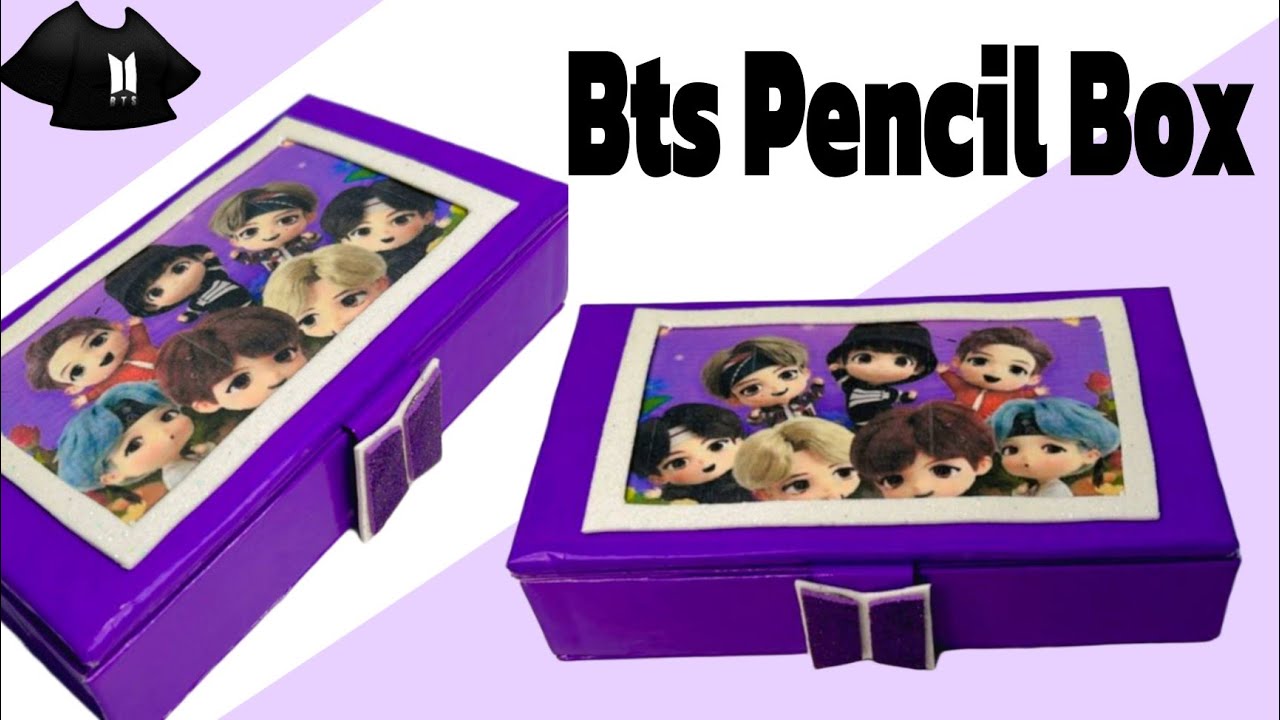 Bts Pencil Box | How To Make Pencil Box With Cardboard | Easy Bts Craft Ideas