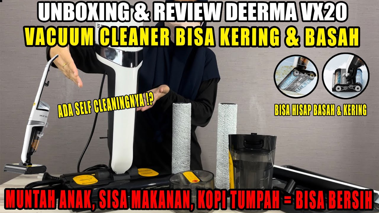 REVIEW DEERMA VX20 VACUUM CLEANER WET AND DRY BISA HISAP KOTORAN