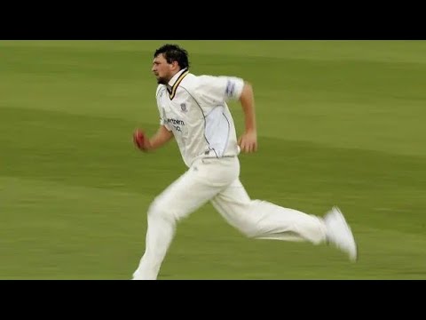Steve Harmison Fast Bowling Action in Slow Motion | England Pace Bowler