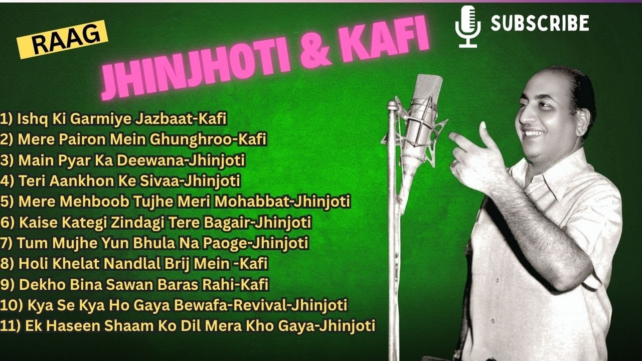 Want to Learn from the God of Singing? Mohd RafiSahab's Raag Jhinjhoti & Raag Kafi Songs