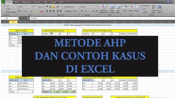 STUDI KASUS METODE AHP MENGGUNAKAN EXCEL