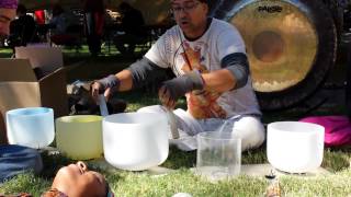 Miguel Micheal Angel & is singing bowls - Art Outside 2013
