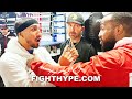 TEOFIMO LOPEZ & TEAM HANEY EPIC VERBAL EXCHANGE; DEBATE GERVONTA DAVIS, RYAN GARCIA, & MAKING FIGHTS