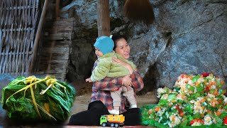 Download Lagu How to cook rice wrapped in green vegetables for a baby by a single mother | Ly Thi Ly MP3