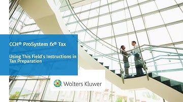 CCH® ProSystem fx®: This Field