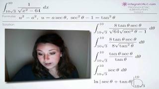 Trigonometric Substitution Example 7 (KristaKingMath)