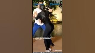 DEWI PERSSIK HAS A FUN BED DANCE WITH A MAN BY THE POOL | @TribunLampungOfficial