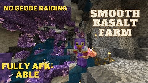smooth basalt farm/generator minecraft bedrock edition (afk-able)