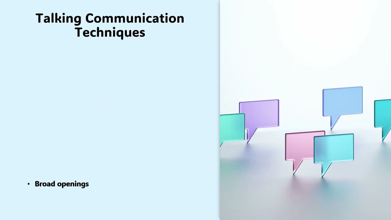 Talking therapeutic communication techniques تقنيات التواصل العلاجي الجزء الثاني